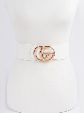 Luxe Fashionable Belt - White